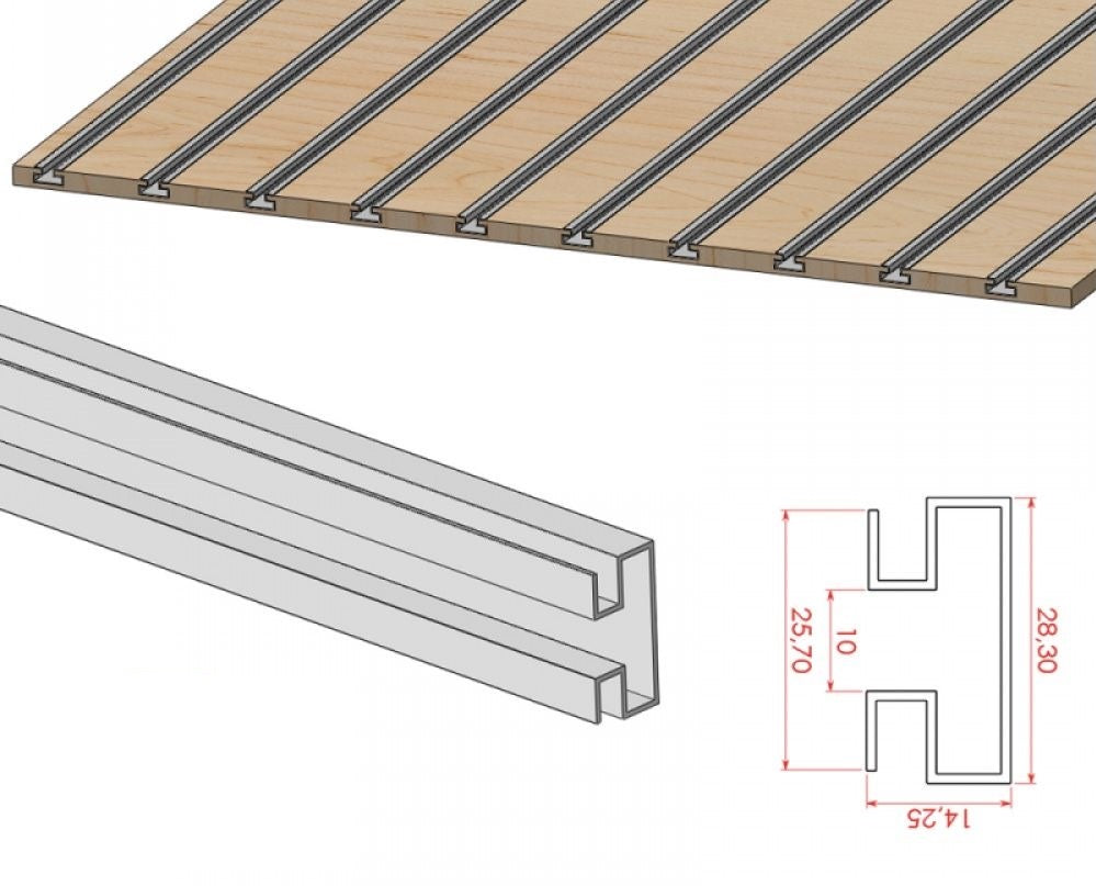 Aluminum rail profile