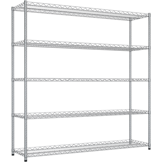 Chrome wire shelves
