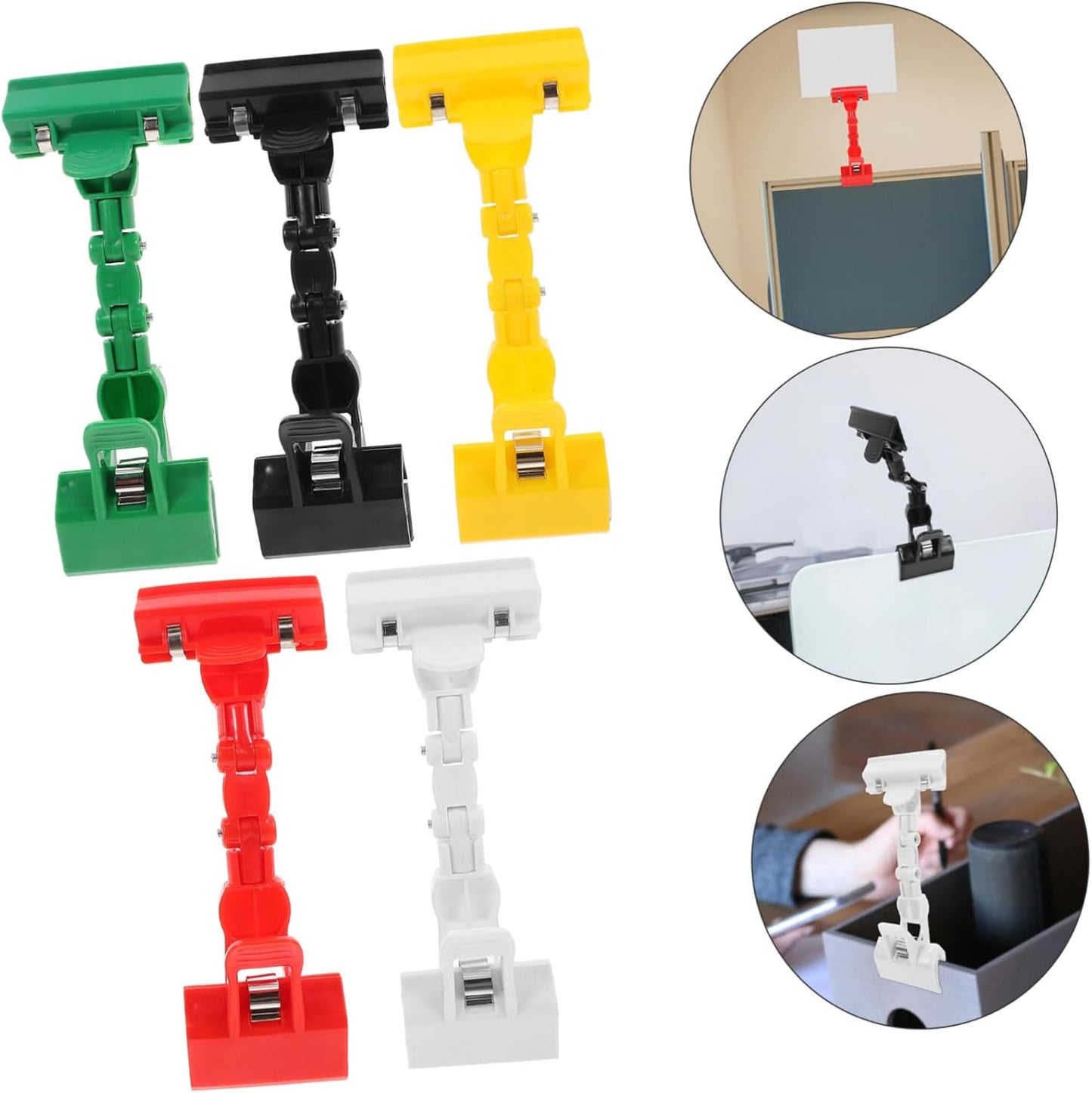 Supermarket adjustable plastic pop clip