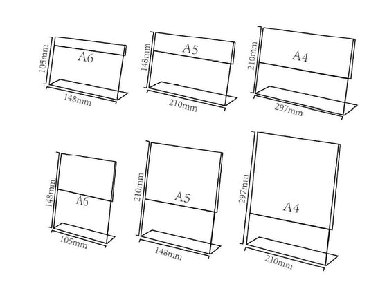 Acrylic sign display holder