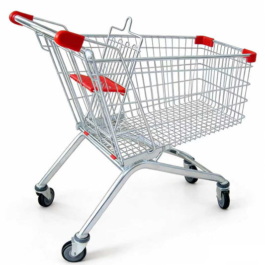 Metal shopping trolly with kids chair -240ltr