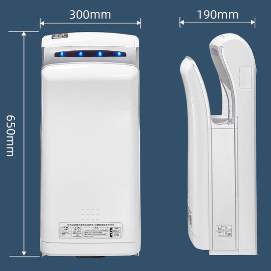 High speed automatic hand dryer, with HEPA filter.